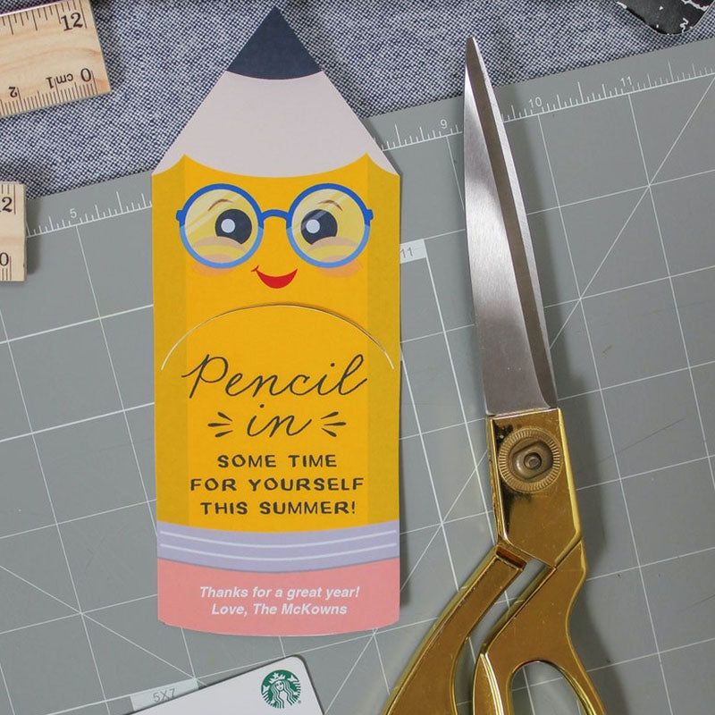 Pencil Shaped Gift Card Holder