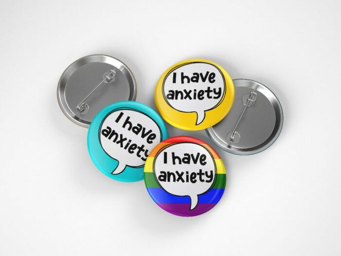 I Have Anxiety Pin Badge Button Badge Pin - Mental Health Button Badge