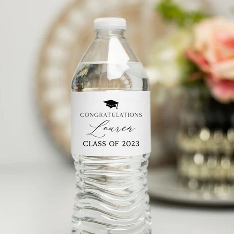 Graduation Water Bottle Label - Graduation Party Water Bottle Label